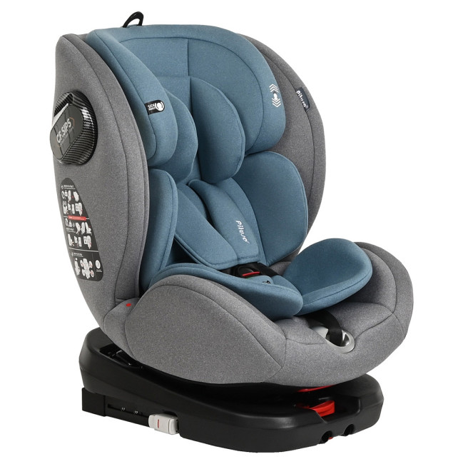 Pituso Удерживающее устройство для детей 0-36 кг Roys Grey, Dark blue Inlay/Серый, Темно-синий вклад - фото2