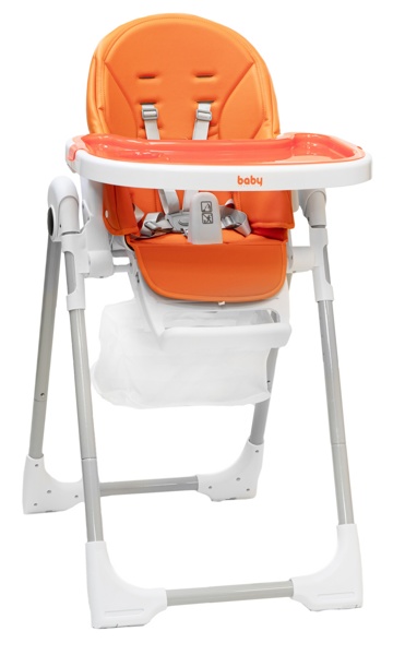 Стульчик для кормления Baby Prestige Junior LUX + развивающая дуга Веселый краб (Цвет Orange) - фото2