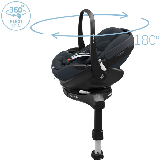Автокресло детское Maxi-Cosi Pebble 360 Pro2 Essential Graphite + FamilyFix 360 Pro - фото