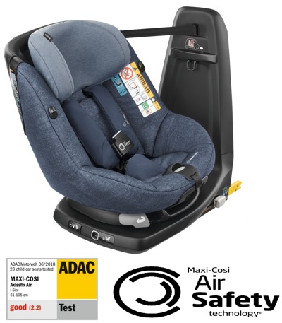Автокресло детское MAXI-COSI AXISS FIX AIR NOMAD BLUE Автокресло оборудовано парой подушек безопасности в плечевой области. 