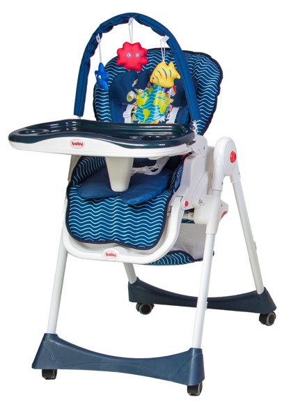 Детский стульчик для кормления Baby Prestige Avion Comfort+ 0-36 (Цвет BLUE) - фото