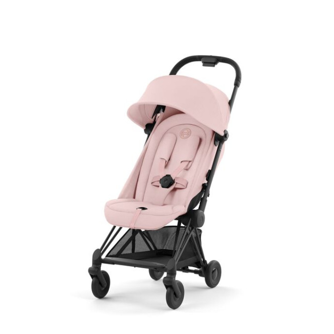 Прогулочная коляска  Cybex Coya Matt Black Frame Peach Pink - фото