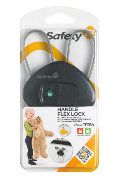 Защитный замок для створчатых шкафов Safety1st HANDLE FLEX LOCK GREY 33110038 - фото