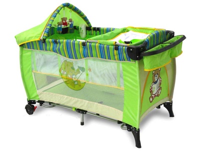 Манеж-кроватка Baby Prestige Delux COMFORT (Цвет Green) - фото