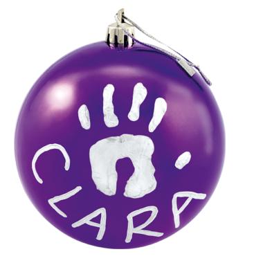Набор для творчества Новогодний шар с отпечатком Baby Art фиолетовый (Артикул 34120116) - фото