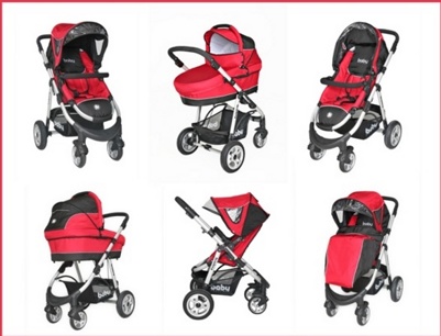 Универсальная коляска  2 в 1 Baby Prestige OMEGA COMFORT RED - фото